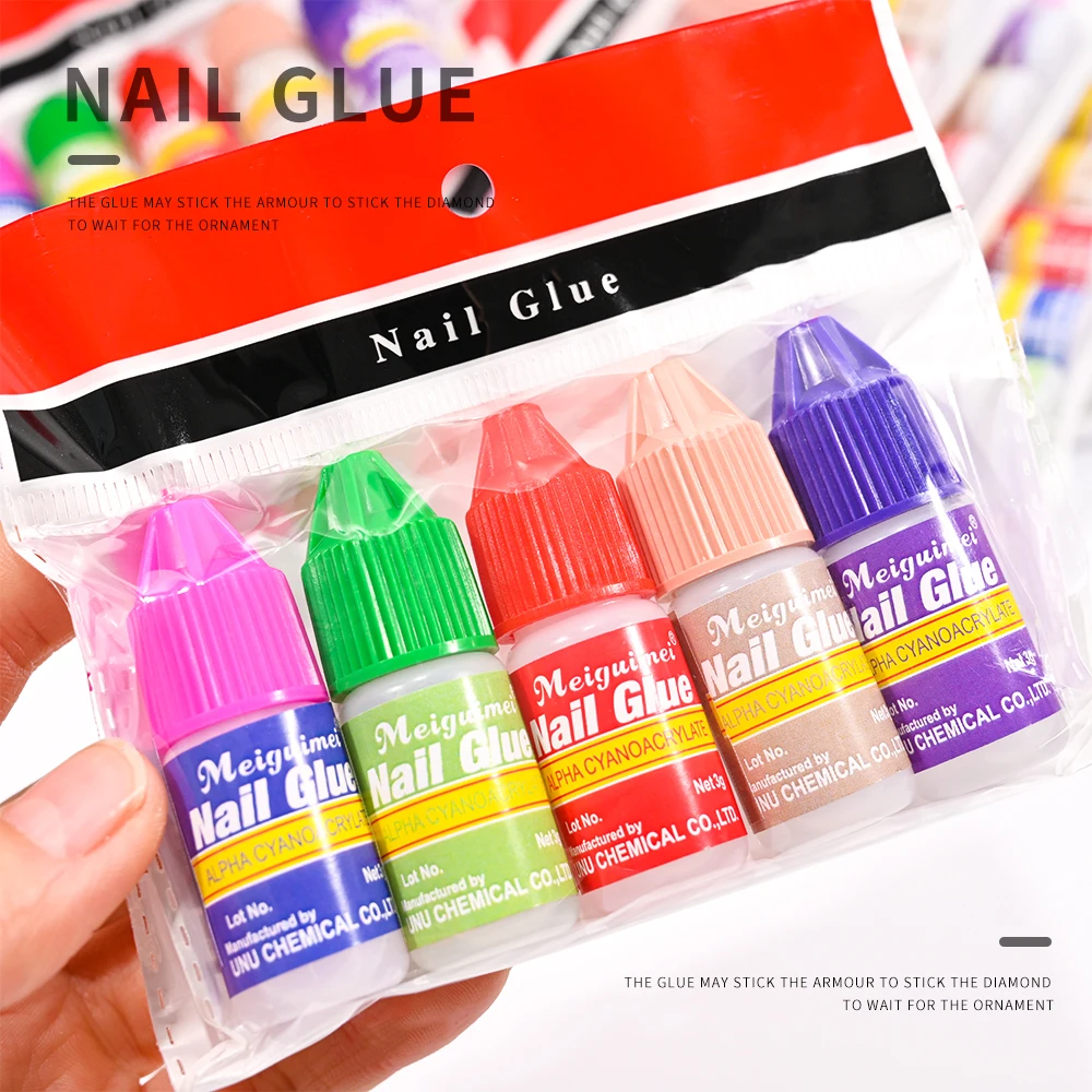 15Bottles Super Strong Nail Glue Professional Salon Quality Long Lasting Nail Glue Liquid Adhesive Max Strength Bond nail glue