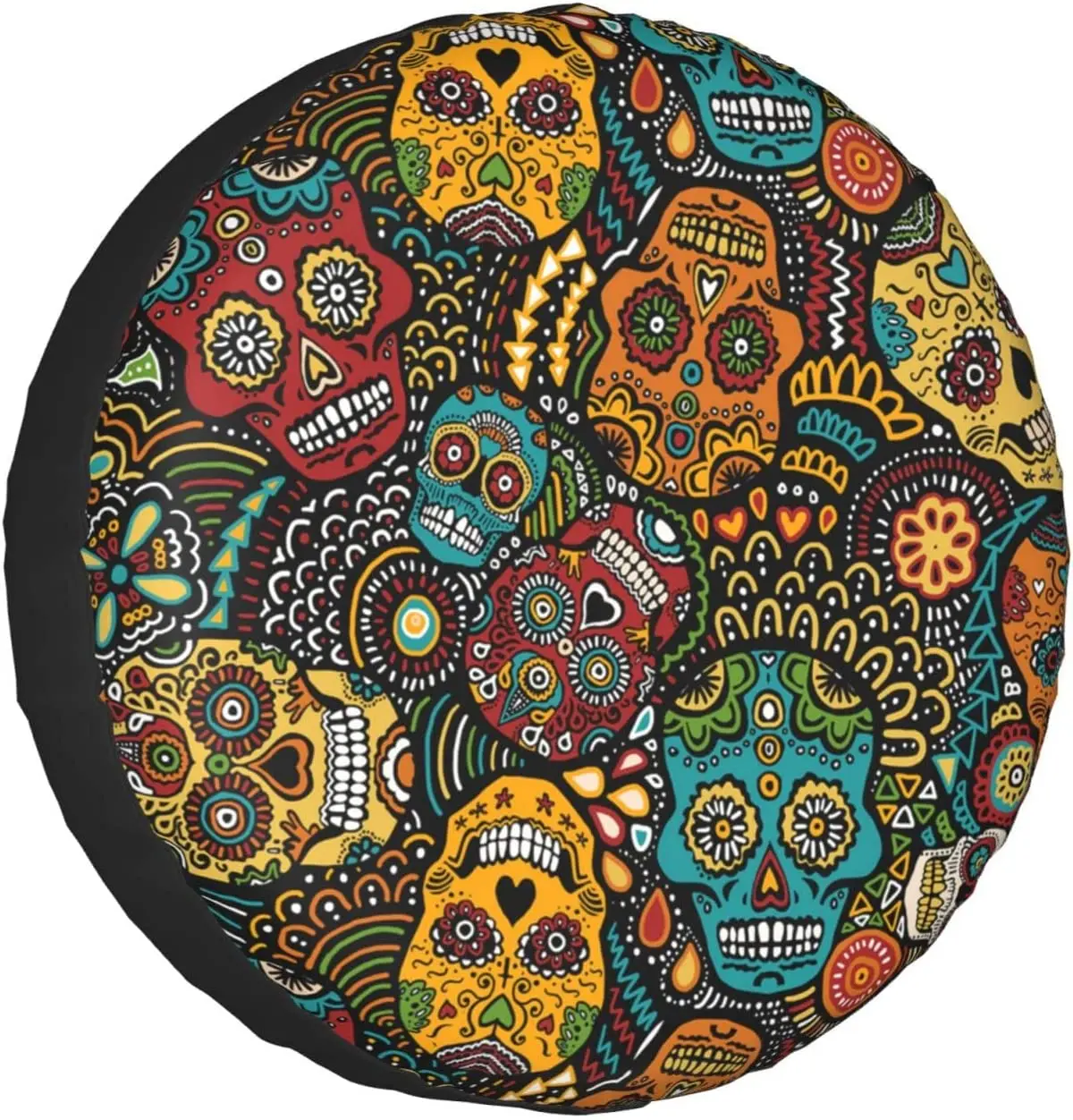 

Чехол для запасных шин с принтом сахара и черепов, водонепроницаемая защита для колес автомобиля, грузовика, внедорожника, прицепа, Rv 14-17 дюймов