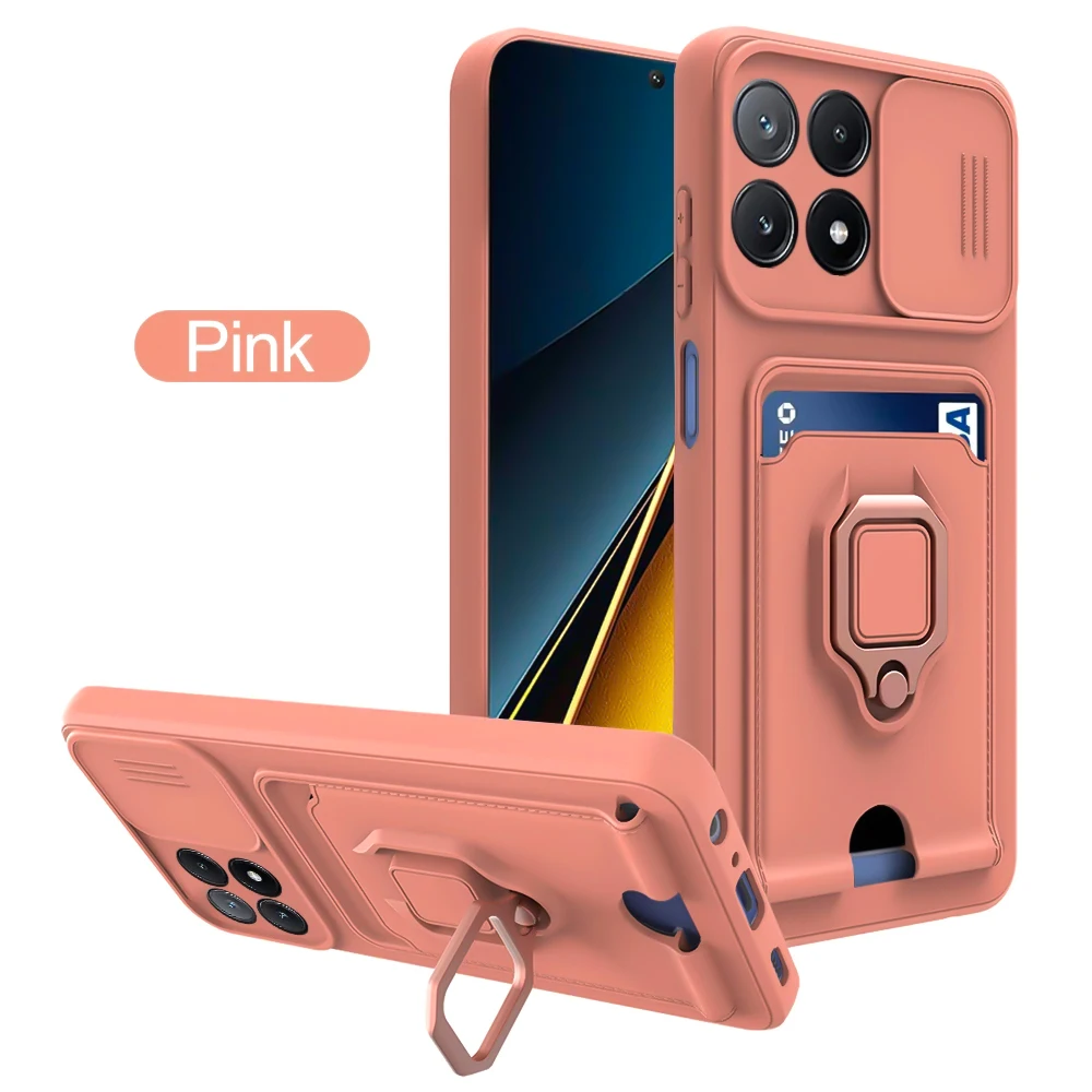 Luxury Camera Push Window Case with Card Slot and Magnetic Closure