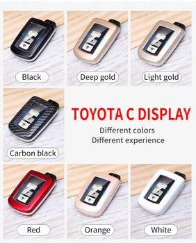 Custodia per portachiavi per Auto in fibra di carbonio adatta per Toyota Corolla Camry Avalon Rav4 Land Cruiser Auto portachiavi - Custodia per portachiavi per Auto in fibra di carbonio adatta per Toyota Corolla Camry Avalon
