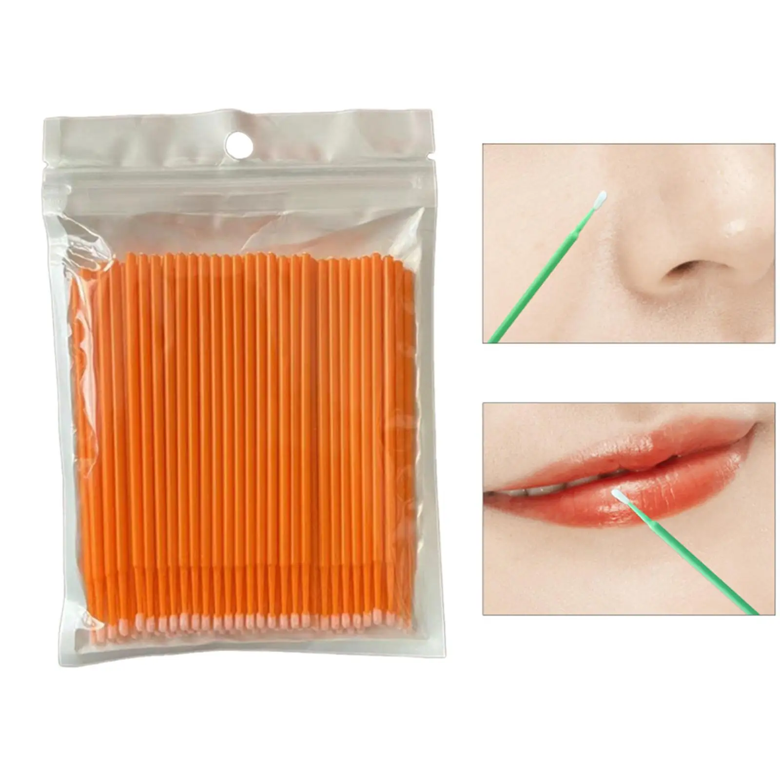 Descartável Micro Escova Aplicador, Apontou Cotonetes De Algodão, Lash Clean, Maquiagem Cuidados Pessoais, Extensões De Cílios, 100x