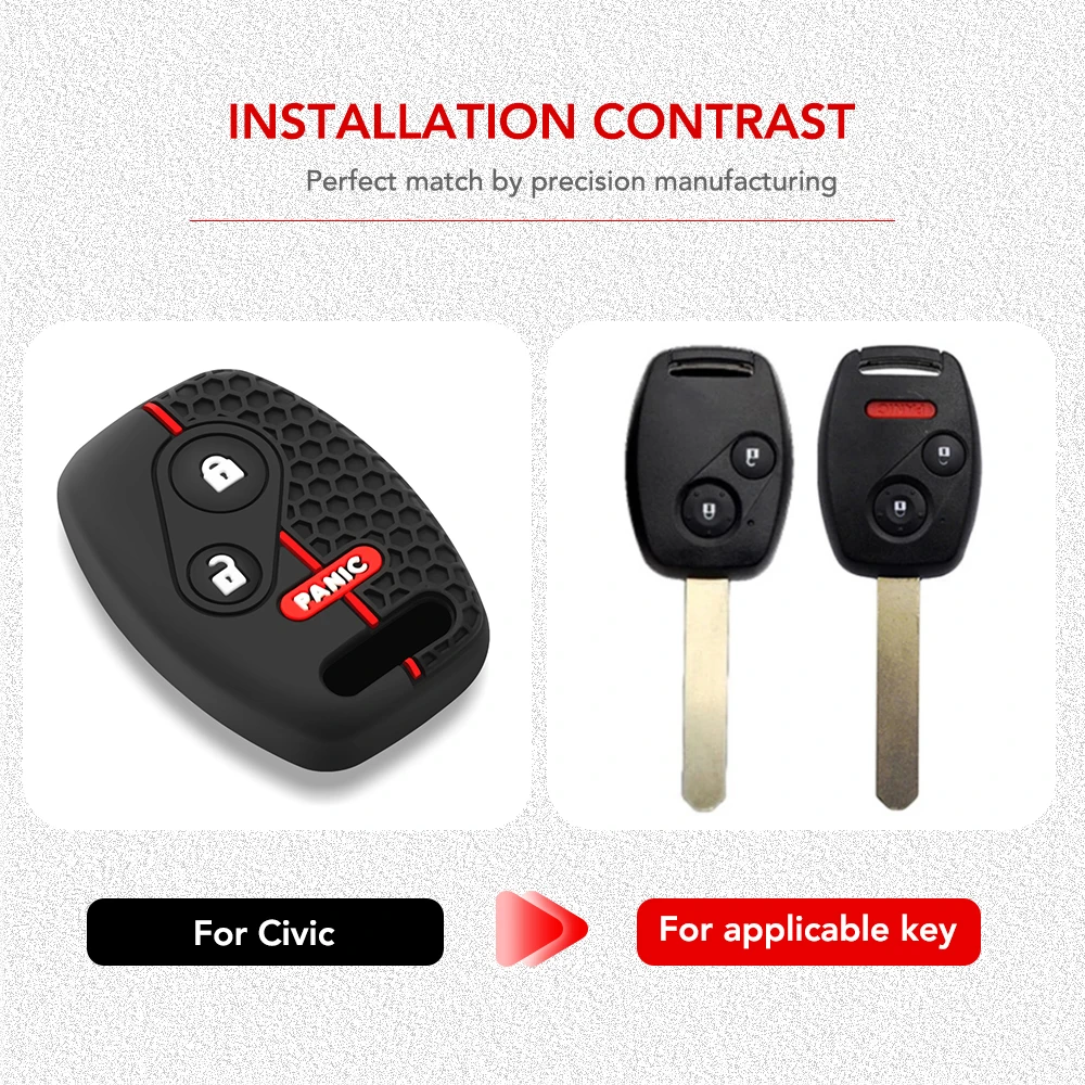 Durable Silicone Car Key Case Cover Holder