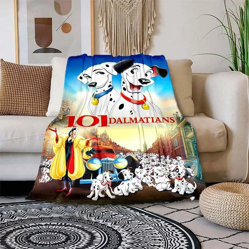 Manta ligera con diseño de los 101 dálmatas de Disney para sala de estar, dormitorio, habitación de los niños, cálida, regalo de Navidad