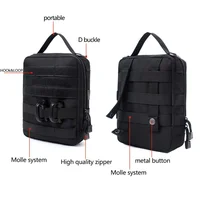 Outdoor EDC Molle Tactical Pouch Bag Emergency First Aid Kit Bag Waist Pack Waterproof Traveling Camping Hiking Storage Bags 2