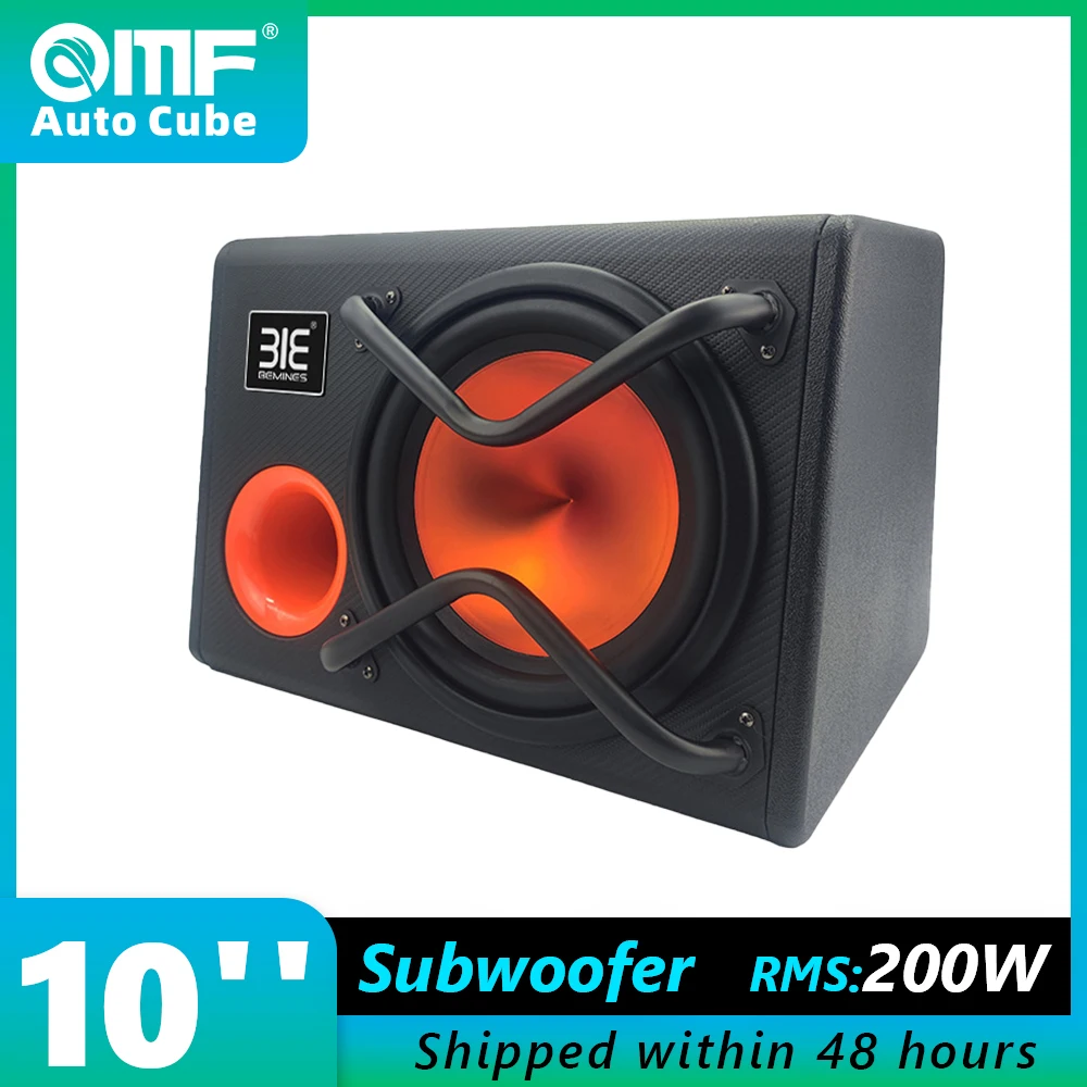 

Auto Cube 10inch Car Active Subwoofer Max 1500W Stero Subwoofer Build in Amp V10note Audio System with Woofer Enclosed Box