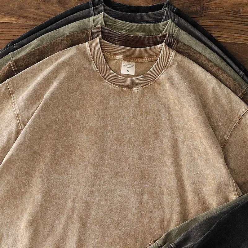 

Extfine Luxury Acid Washed T-shirts For Men Fashion Hip-hop Streetwear Long Sleeve Autumn Unisex Clothing Harajuku Male Top Tees