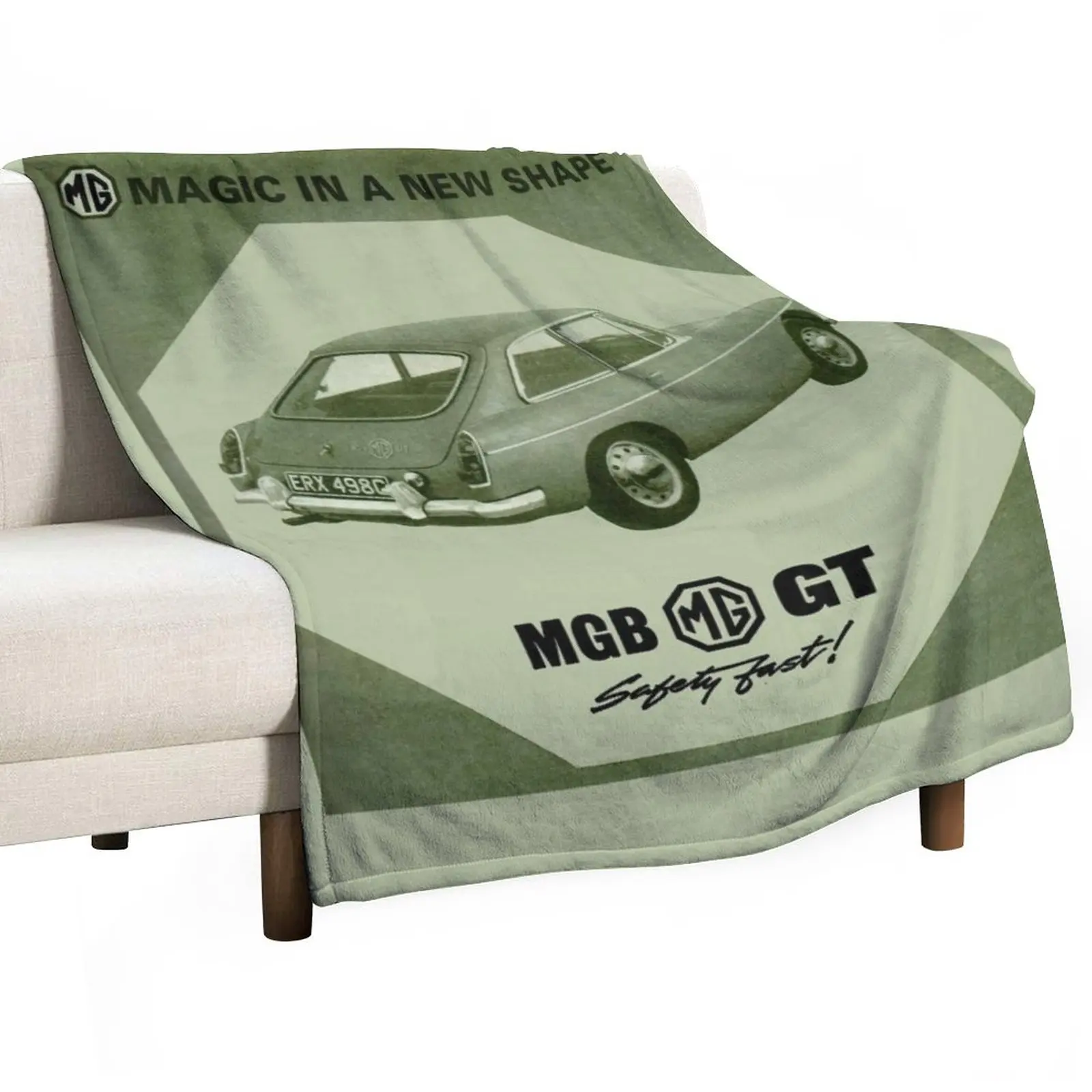 

MGB GT Throw Blanket Decorative Blankets Multi-Purpose Shaggy Blanket Furry Blankets