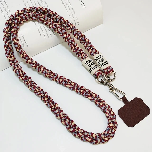 Outdoor Sports Braided Crossbody Phone Lanyard Strap