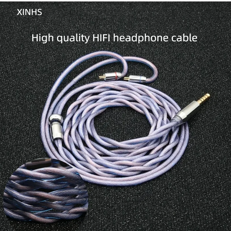 

XINHS K11 2-strand blue single crystal copper silver plated gold silver palladium copper upgrade wire mixed shielded cable