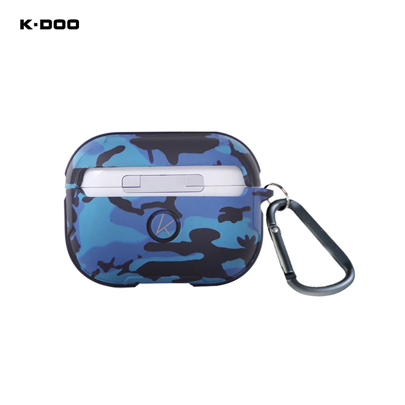 

K-Doo Crashguard metal aluminum camouflage design protective case cover for AirPods1/2/pro army style special anti shock cover