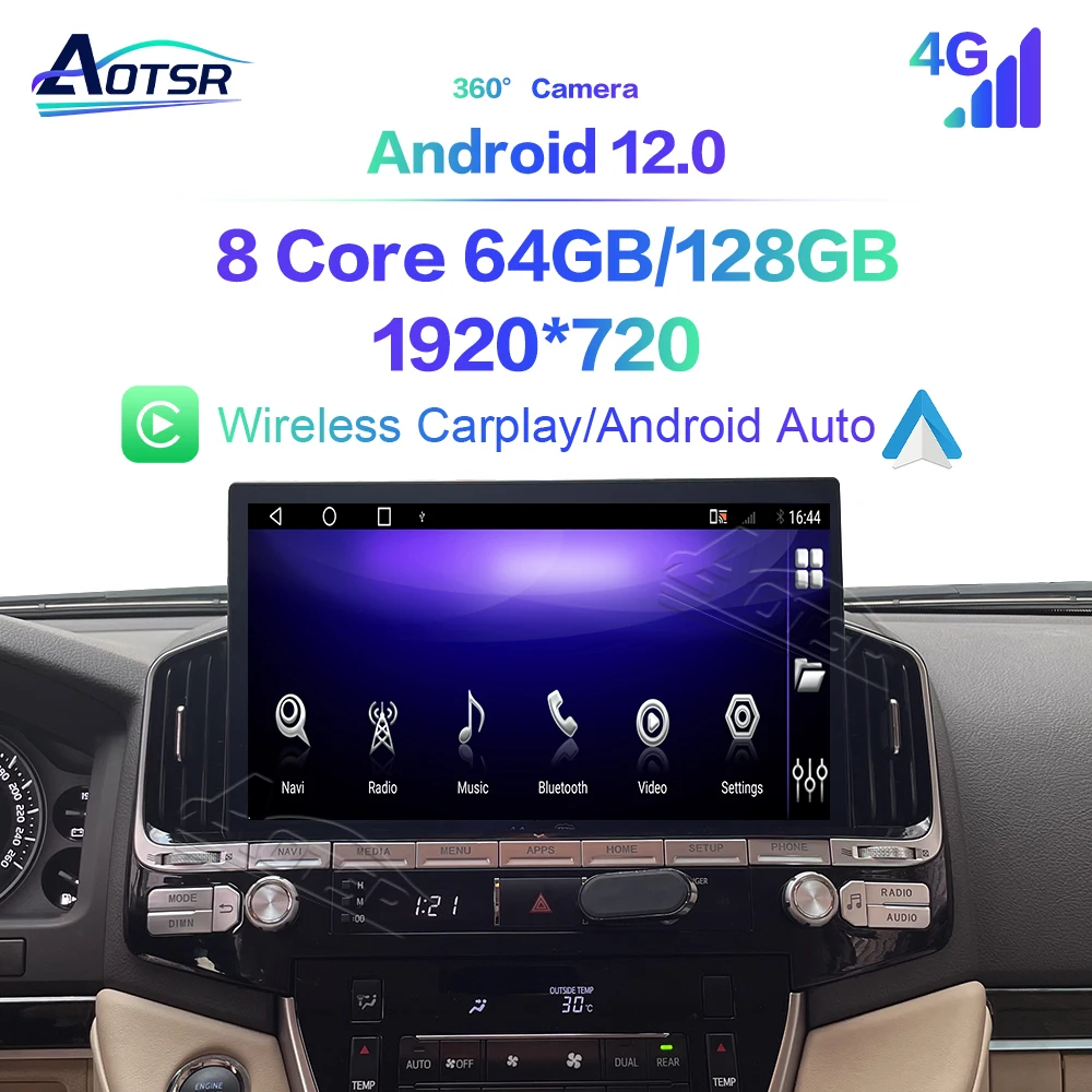 

For Toyota Land Cruiser Car Radio LC200 2016-2021 13.3 Inch Navigation Multimedia Player Auto Stereo Headunit Car Accessories