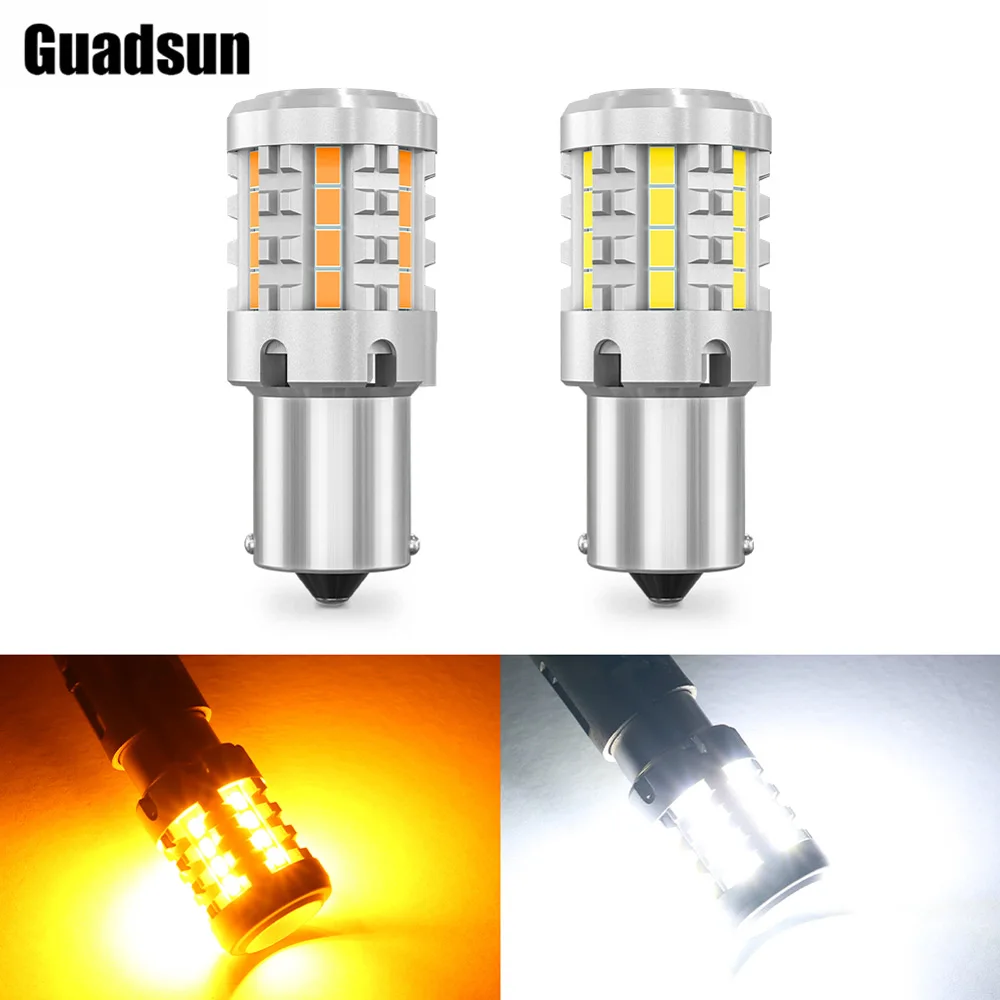 

Guadsun 2PCS LED 1156 BA15S P21W BAU15S PY21W 7440 3020 26SMD W21W WY21W T20 Bulb White 12V for Turn Signal Light Reverse Lamp