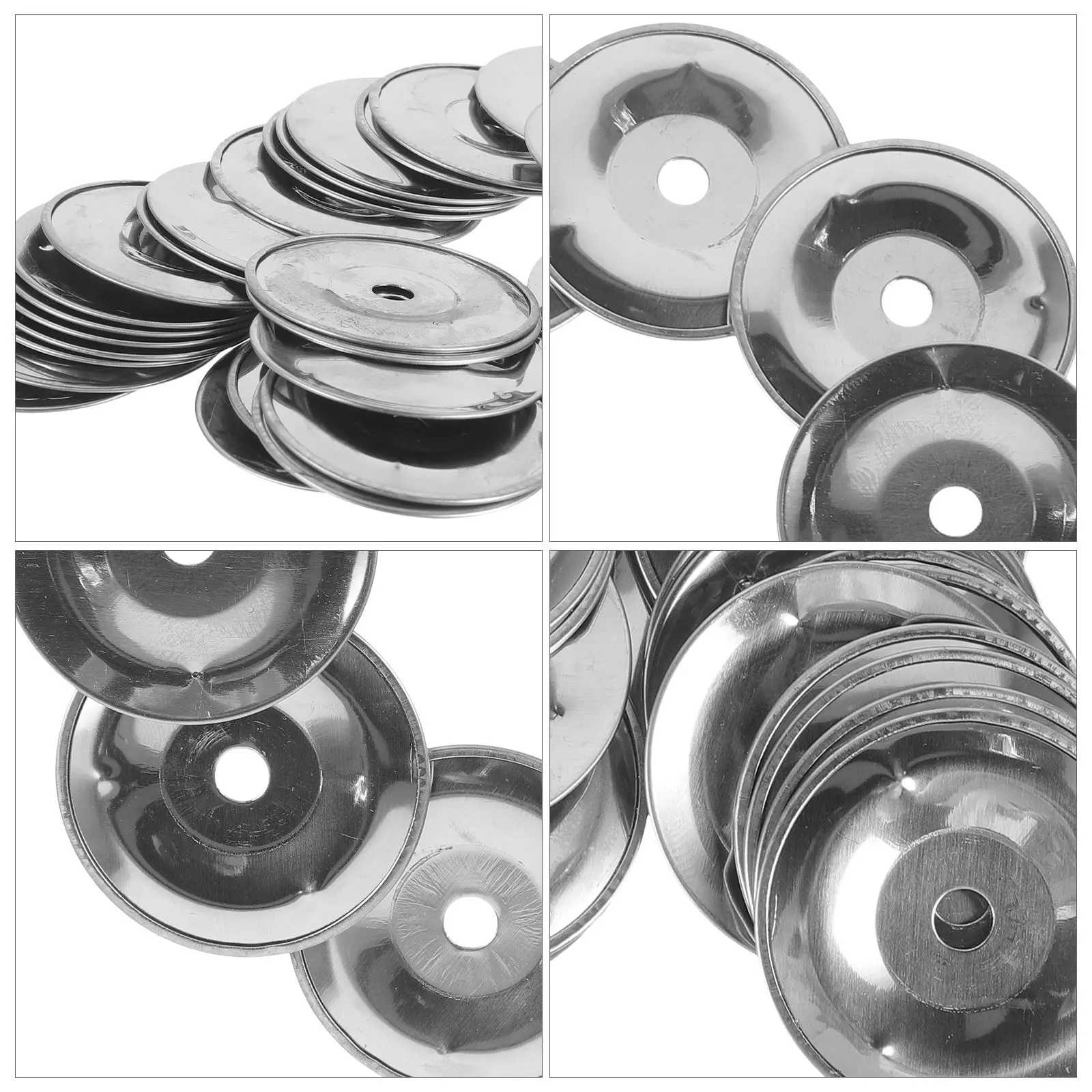 50 Pcs Bells Cymbals Ching Ring Ring Percussion Drum Cymbal Accessories Ching Stainless Steel Snare Cymbals Child