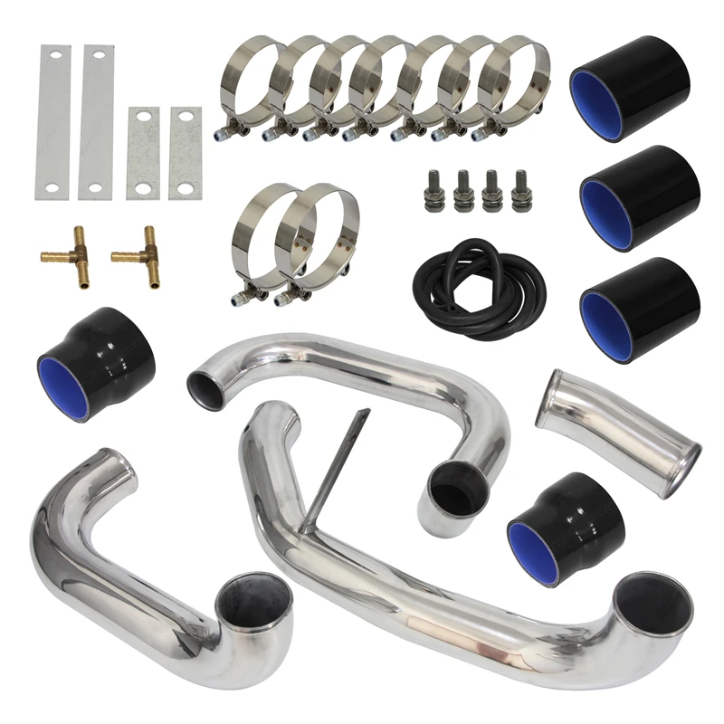 エヴォルブインタークーラーキット 72mm厚 spec-S ホース黒 ホースバンド ランサーエボリューションIX CT9A 4G63 [HPIC-MI0602] HPI エヴォルブインタークーラーキット 72mm厚 spec-S ホース青