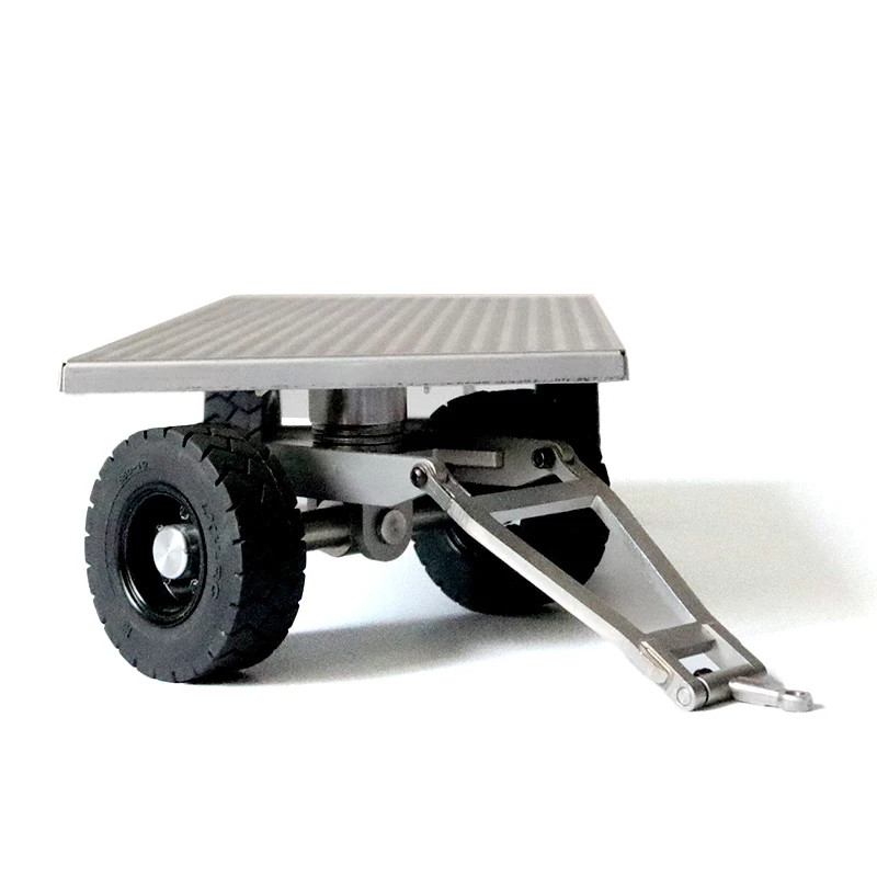 JDM 1/14 Metal Trailer For Hydraulic RC Forklift Remote Control Truck Tractor TAMIYAA LESU Outdoors Toy For Boy Gift TH18490 4