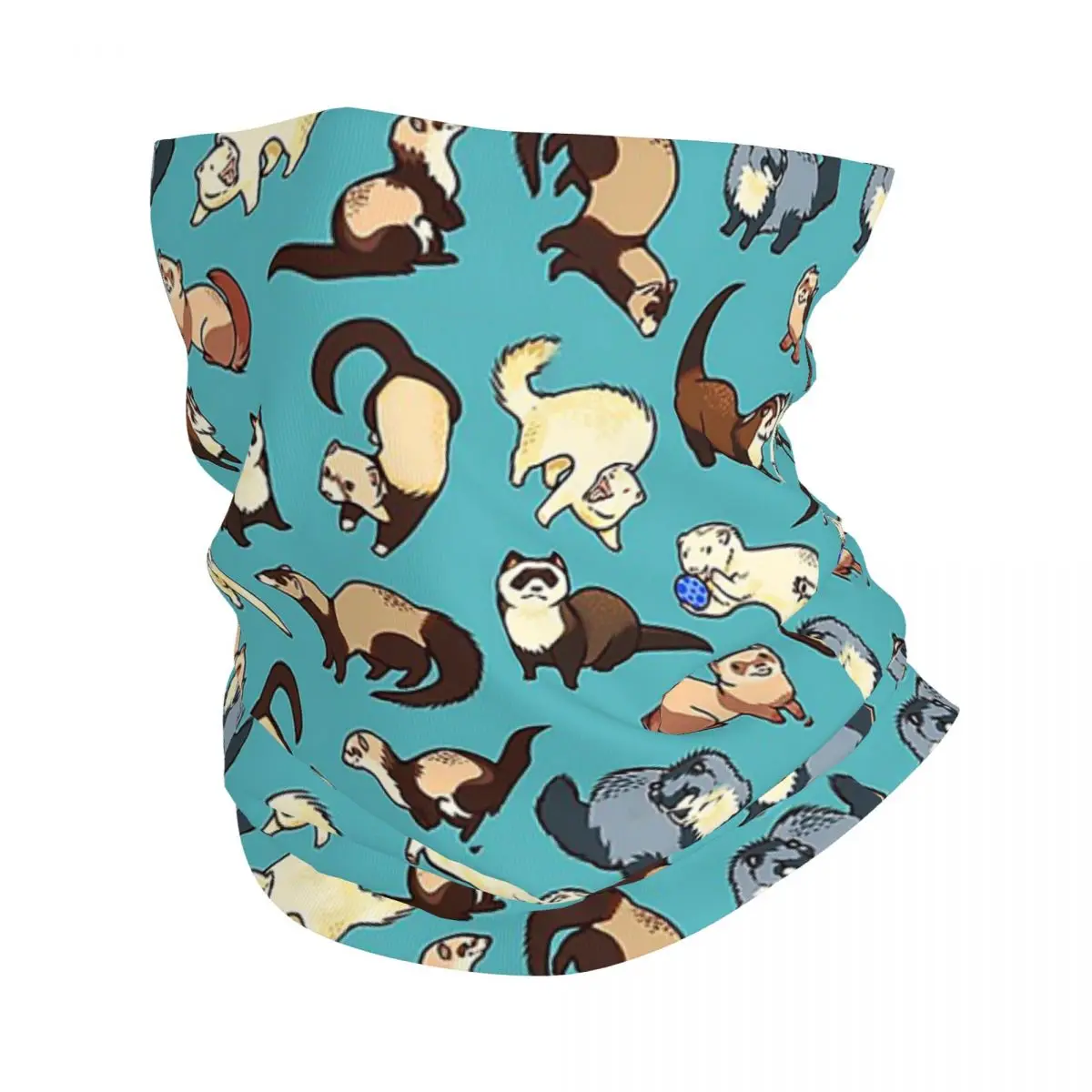 

Ferret Cute Animal Bandana Neck Cover Printed Balaclavas Mask Scarf Multifunctional Headwear Running Unisex Adult All Season