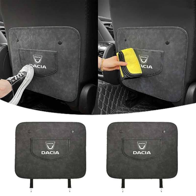 assento-de-carro-volta-anti-sujo-proteger-esteiras-para-dacia-logotipo