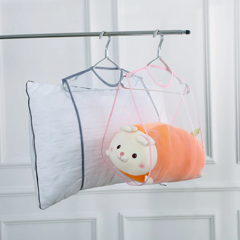 Folding Breathable Pillow Drying Nets Balcony Hanger Net Cushion Dry Bag Mesh Storage Holder 2