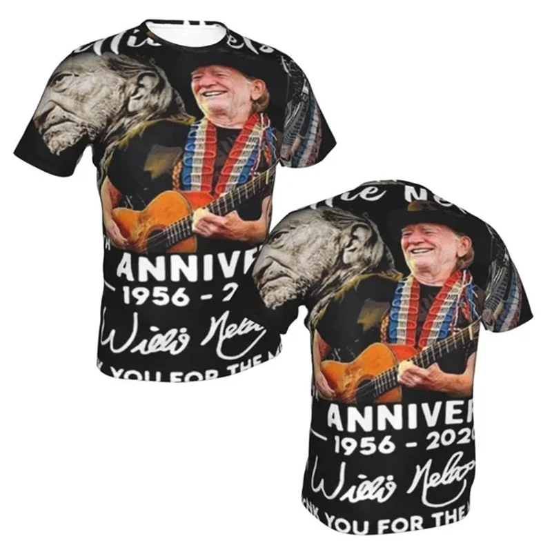 

Willie Nelson Muic 3D Graphic T Shirts For Men Casual Printed Tees Y2k Clothing Streetwear Breathable Comfortable Top Tshirt