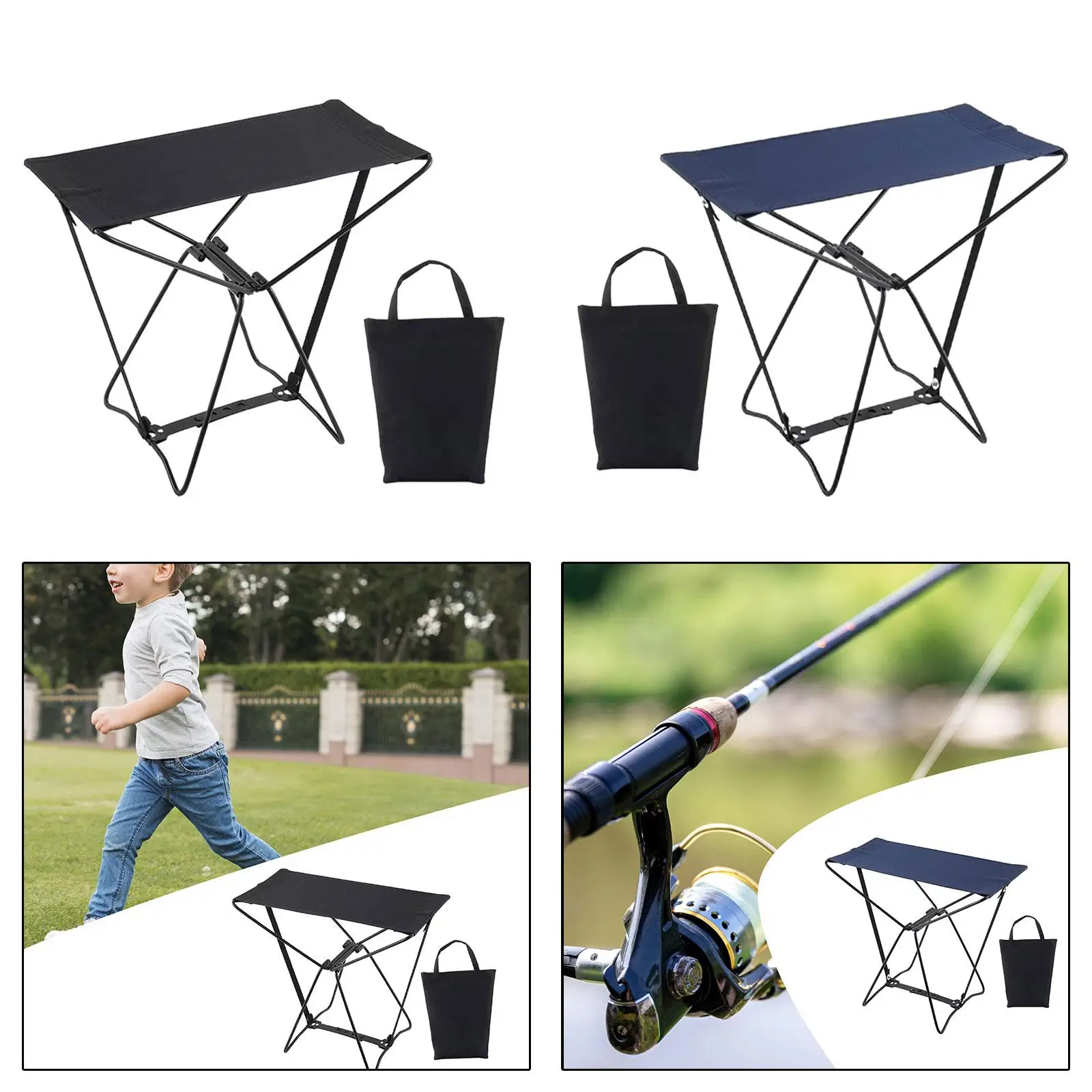 Folding Stool Camping Stool Portable Collapsible Stool for BBQ Yard Patio Picnic