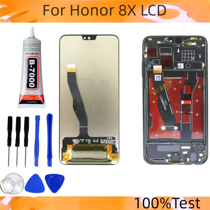 ЖК-дисплей 100% дюйма для Honor 8X, сенсорный экран, дигитайзер, запасные части для Honor 8X, дисплей JSN-L21 JSN-L22, экран ЖК-дисплей 100% дюйма для Honor 8X, сенсорный экран, дигитайзер, запасные части для Honor 8X, дисплей JSN-L21 JSN-L22, экран