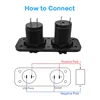 36W QC3.0 USB Socket Panel Waterproof Quick Charge Dual USB Socket Cigarette Lighter Adapter for Car Boat RV Motorcycle 6
