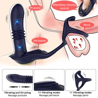 Prostata Massager Anal Vibrator Stich Vibrierende 14 Modi Remote Cock Ring Butt Plug P Spot Stimulator Erwachsene Sex Spielzeug für männer 3