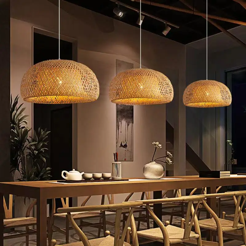 

100% hand woven bamboo chandelier, suitable for hotel, garden, dining room, living room, pure hand chandelier