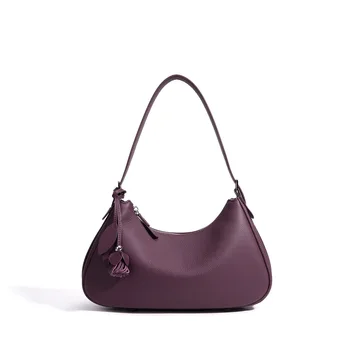 Nuova Borsa Hobo da Donna 2026 in Vera Pelle di Vacchetta, Borsa di Lusso Grande Capacità per Pendolari, Borsa a Tracolla da Donna per Ufficio e Shopping