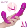 Dual Motors Butt Plug Strapon Dildo Vibrators G Spot Vagina Massager Sex Toy for Couple Women Anal Intimate Erotic Masturbator 1