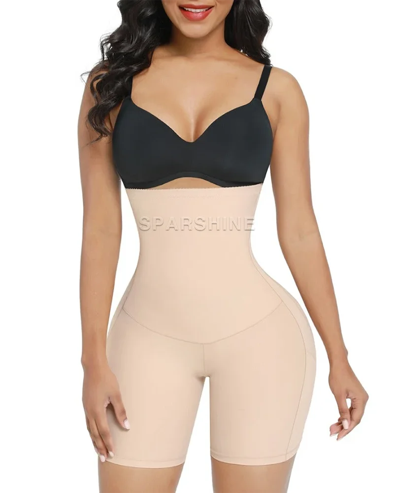 Women High Waist Flat Belly Seamless Tummy Control Slimming Shorts Butt Lifter Yoga Running Fitness Underwear Fajas