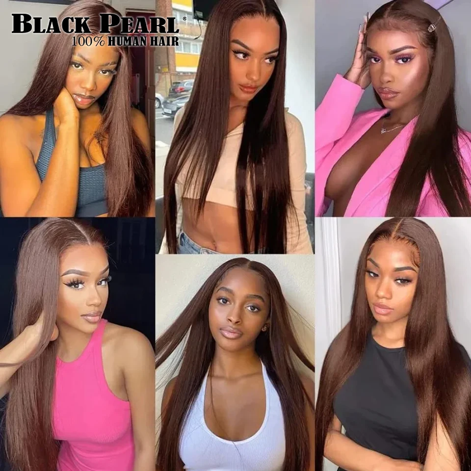 Chocolate Brown Bone Straight Human Hair Bundles 8-22" Remy 100% Virgin Human Hair #4 Brazilian Weave 1 3 Bundles human hair extensions,human hair bundles