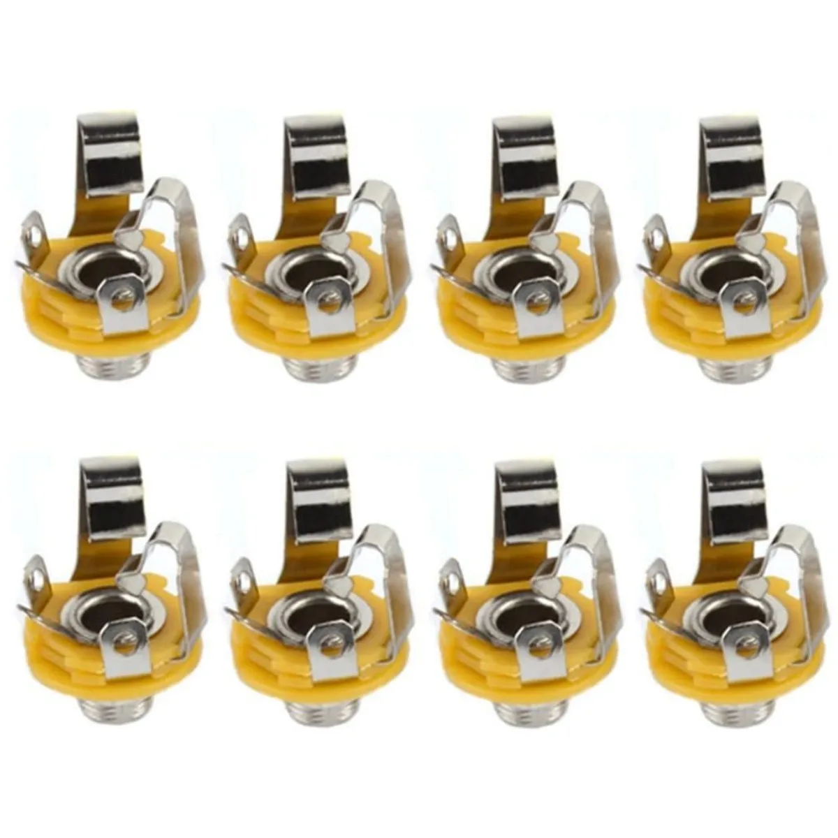 10Pcs 6.35mm / 6.5mm 3극 스테레오 플러그 잭 오디오 암 커넥터 6.35 용접형 마이크 패널 소켓