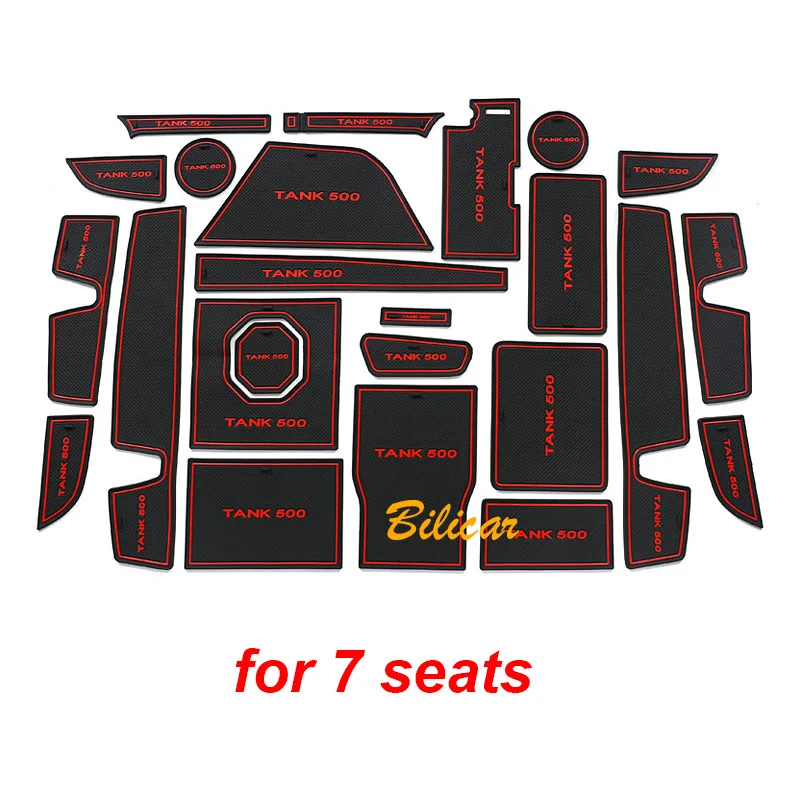 

for Great Wall GWM WEY Tank 500 2023 2022 Accessories Car Interior Protective Sticker Anti-Slip Cup Mat Gate Slot Pad Decoration
