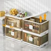 Plastic Kitchen Cabinet Home Furniture Floor Multi-layer Foldable Storage Cabinet Living Room Bedroom Storage Box Locker c 3