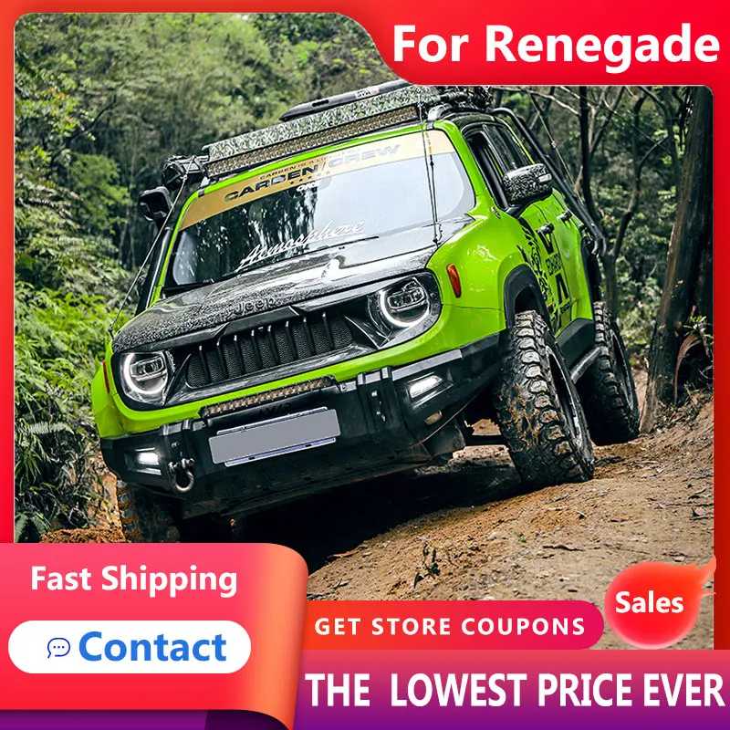 

Автомобильные аксессуары для Jeep Renegade 2015-2021 Светодиодные Автомобильные фары сборка обновленная Высокая Настройка велосипедная линза лампа DRL Передняя подсветка