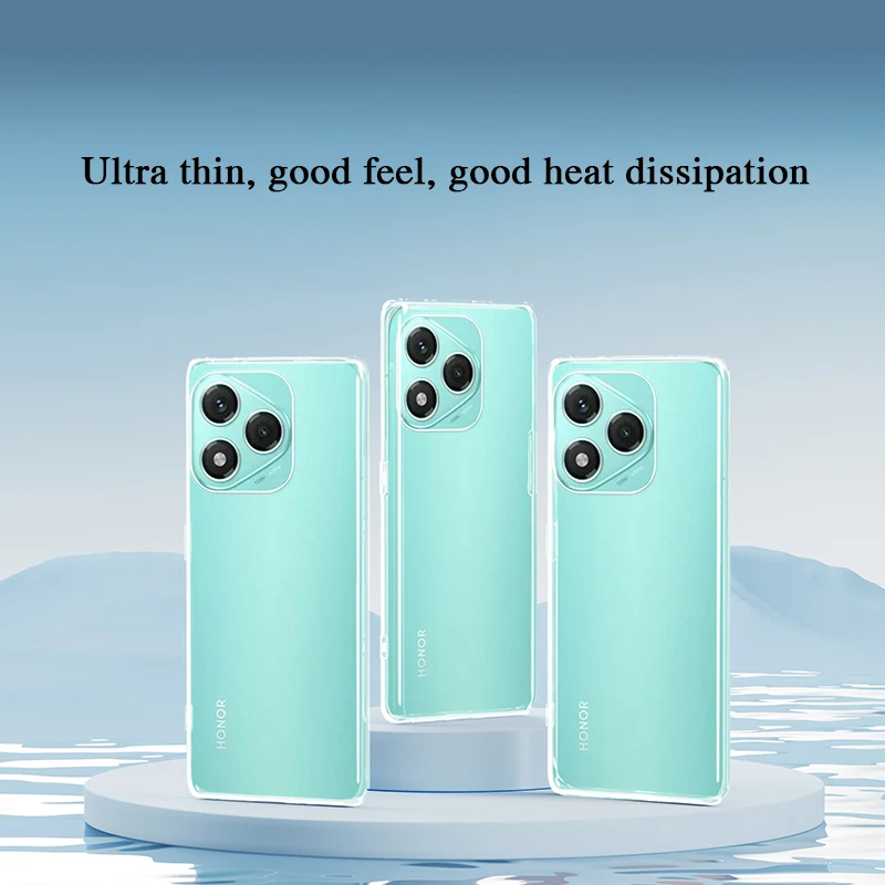 Luxury Crystal Clear Silicone Phone Case with Ultra-Thin Lens Protection