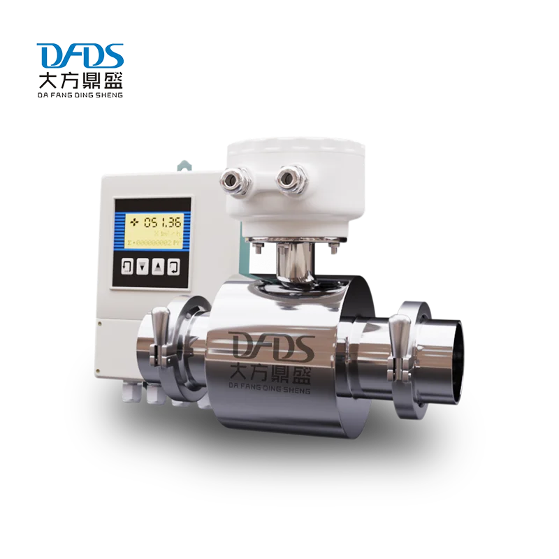 

AC220V DC24V Dairy industry tri clamp electronic stainless steel food grade milk flowmeter flow meter