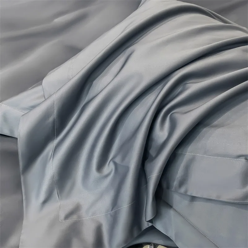 Premium Quality 1000TC Egyptian Cotton Solid Plain Duvet Cover Set Super King 3/4Pcs Bedding set Flat/Fitted Sheet 2Pillow shams 3
