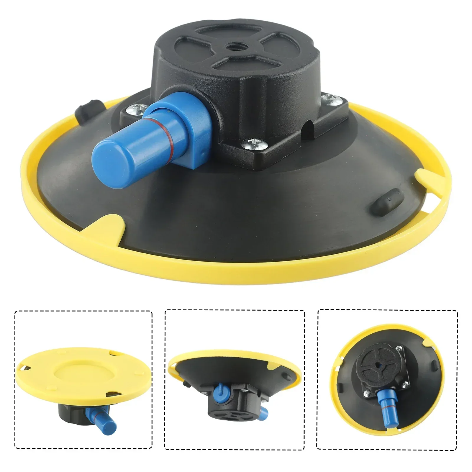 1pc 6 Inch Vacuum Suction Cups Mount Base Hand Pump Glass Sucker Auto Repair Tools Aluminum Tool Hardware M6 M8 1/4" 3/8"