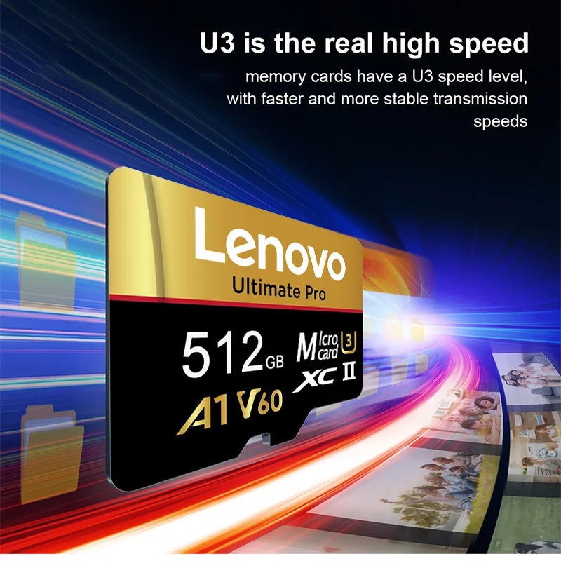 Lenovo High-Speed UHS-I C10 U3 Micro SDXC TF Memory Card