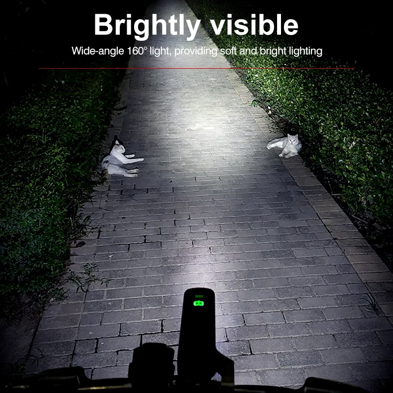 SoRider Waterproof Bicycle Light Headlight Bike Front Lamp USB Rechargeable LED 1200LM 4800mAH AI 1200 Cycling Lamp