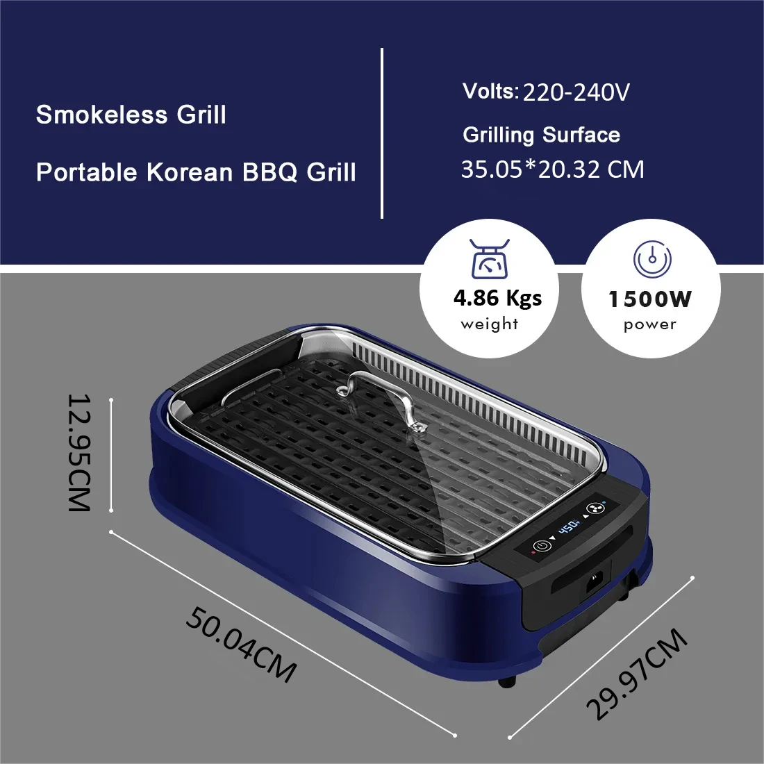 Barbeque Chicken Grill Machine Korean Pan Barbecue Grill Smokeless Electric BBQ Grill 3