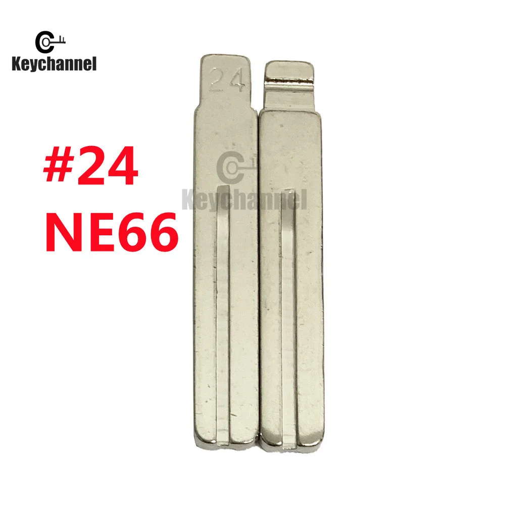 Фото Keychannel 5/10 шт. лезвие автомобильного ключа NE66 Flip Blank Uncut NO. 24 металлические лезвия для пульта дистанционного управления KD KEYDIY Xhorse VVDI для Volvo S80 Blank №2