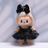Labubu Clothes Fashion Gothic Style Skirt For Labubu Doll Clothes Pendant Little Devil Angel 15/17cm Plush Doll Universal 1