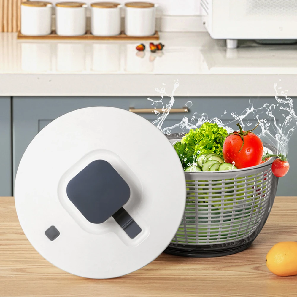 Vegetable Dehydrator Electric Quick Cleaning Dryer Fruit and Vegetable Dry and Wet Separation Draining Salad Spinner Home Gadget