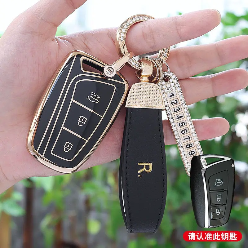 TPU Car Key Case For Hyundai Grand Santa Fe 3 DM Ix45 Ix35 Genesis DH Grandeur Azera HG Equus 2013 2016 Cover Shell Accessories