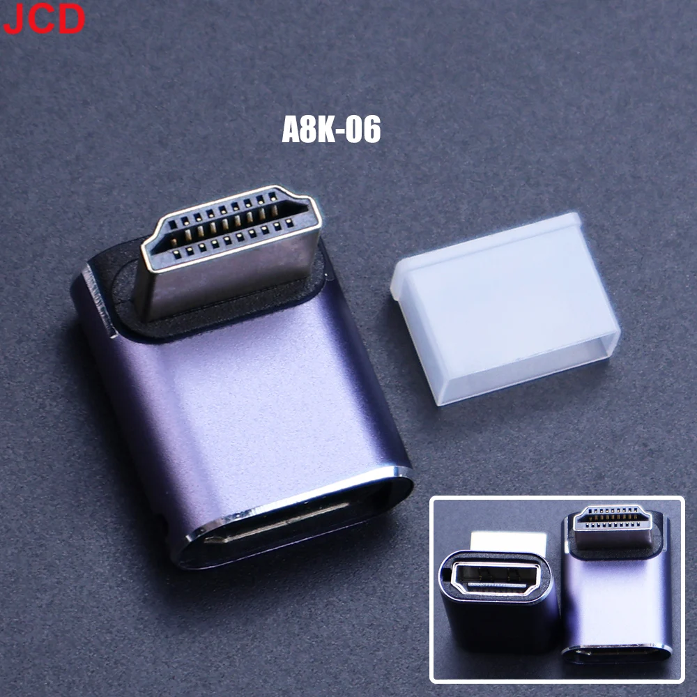 8K HD Right Angle HDMI-Compatible Adapter - Male to Female Converter