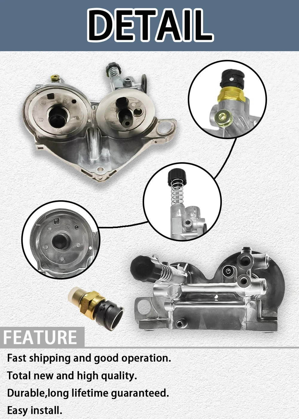 Base dupla para volvo com sensor 360 2102328, 21023279, 20509138