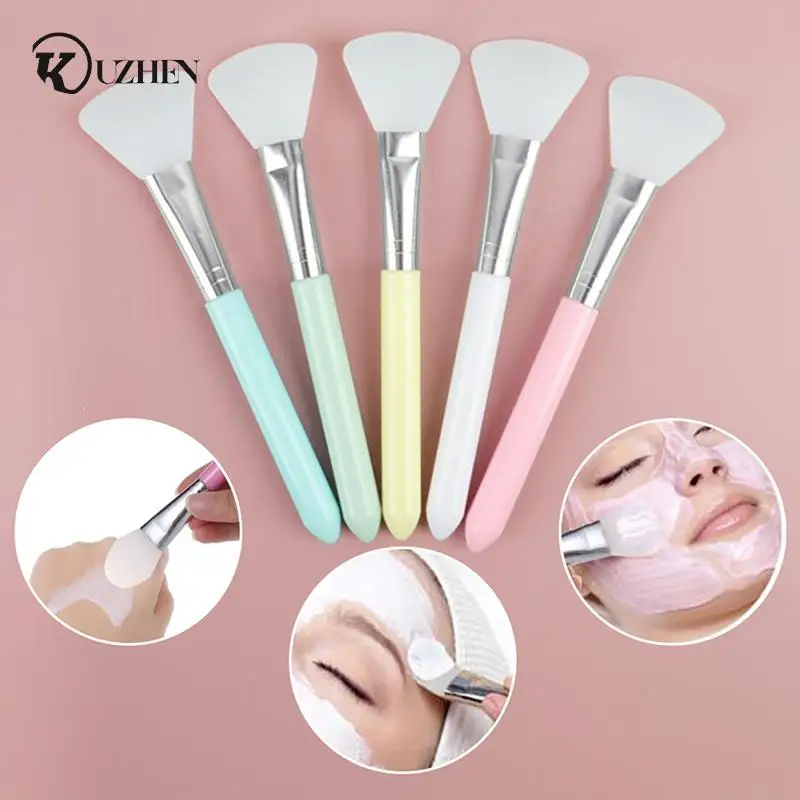 1/3/4pcs Professional Silicone Facial Mask Brush Cream Mixing Silicone Brush Tools